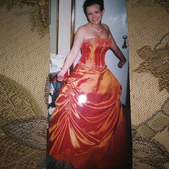 Prom Dress burnt orange - Picture 5 of 12